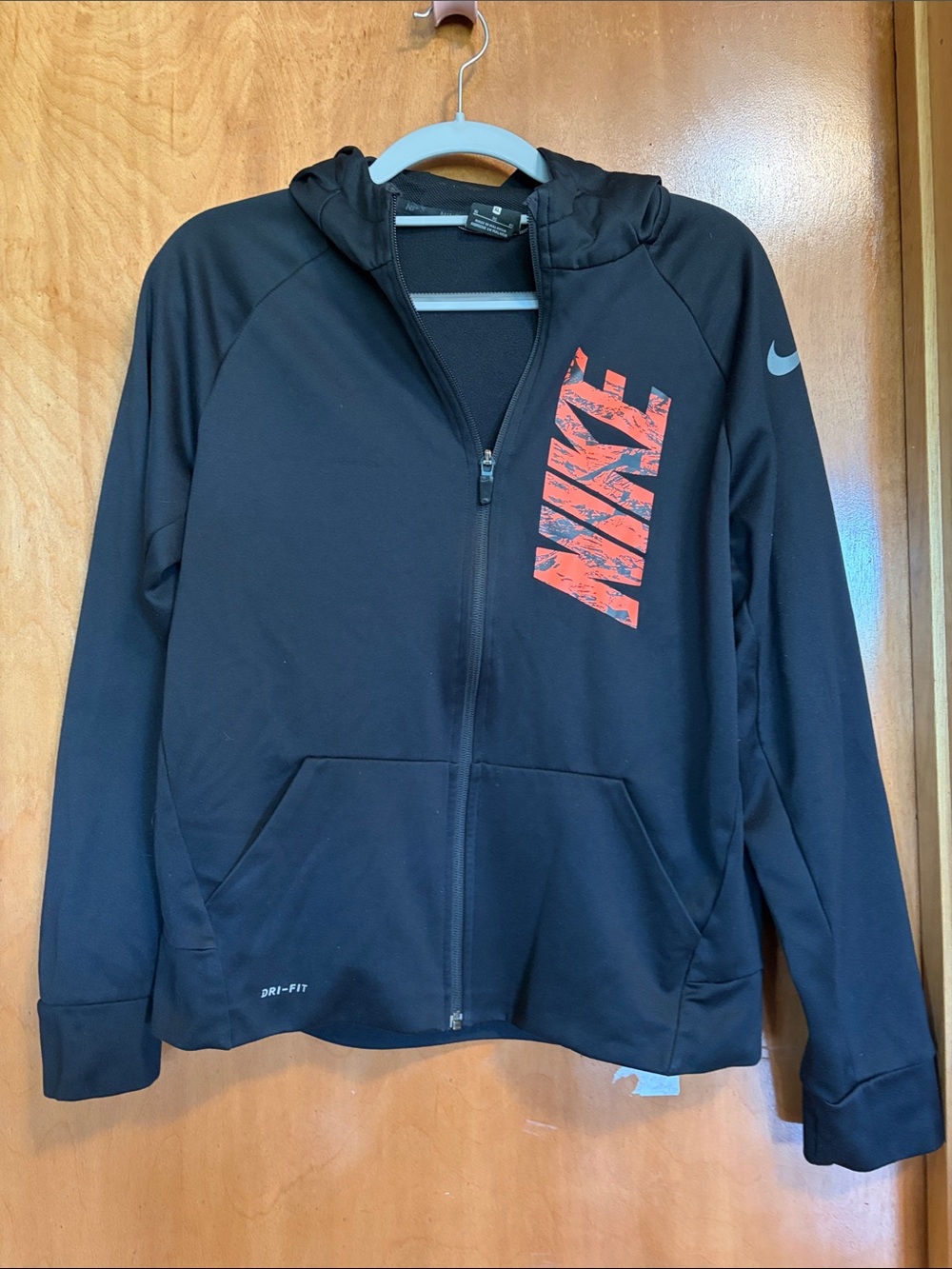 Kids Nike Black Full-Zip Hoodie